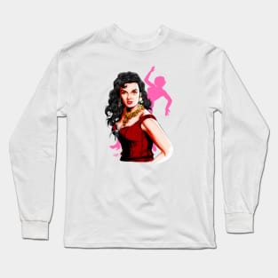 Jane Russell - An illustration by Paul Cemmick Long Sleeve T-Shirt